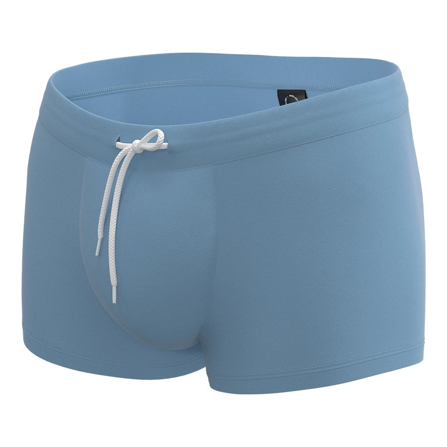 Men's Swim Briefs with Breathable Mesh in Light Gray Man's