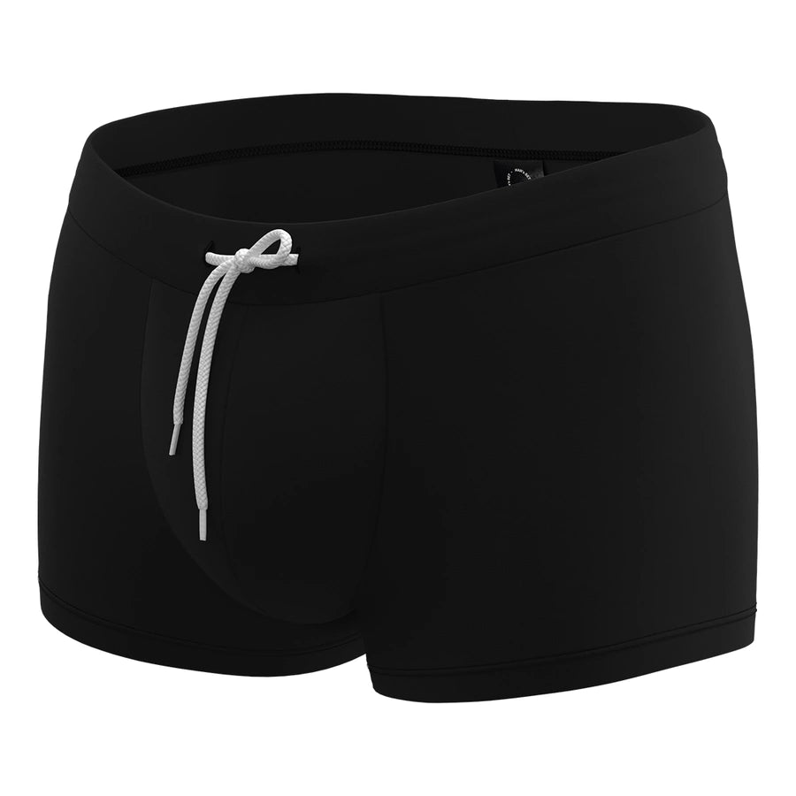 Anatomic Intimate 2.1 black swim trunks by Man’s SET, anatomical and comfortable fit, front view