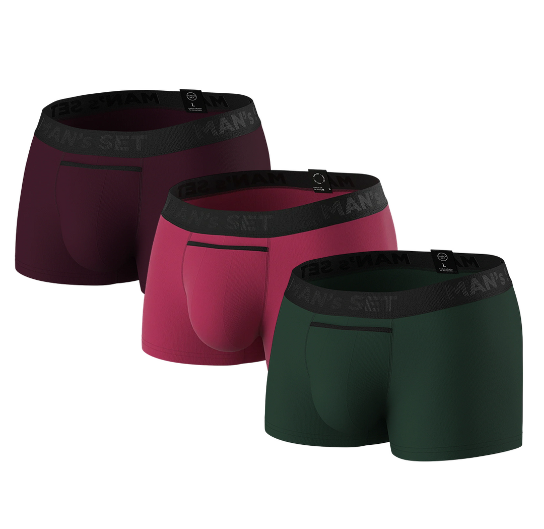 Men’s Trunks UltraSoft with Breathable Cotton in 3-Pack, Product Set View