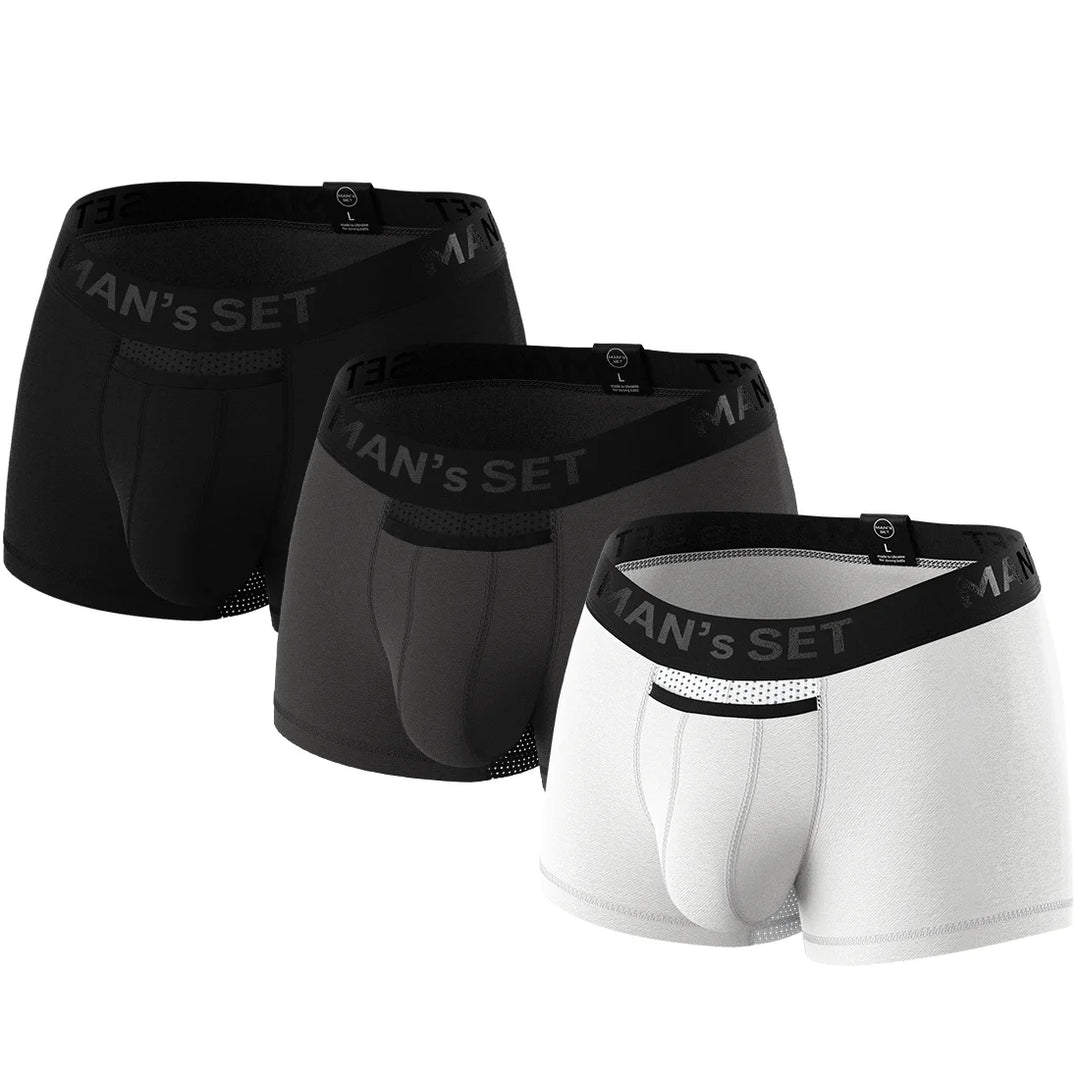 Men's Trunks AirFlow with Breathable Mesh, 3-Pack, Flat Lay