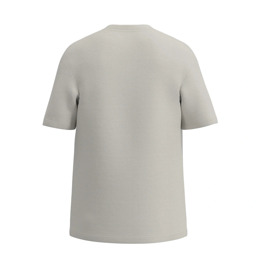 Man’s SET almond oversized T-shirt in premium heavy cotton, men’s relaxed fit, back view