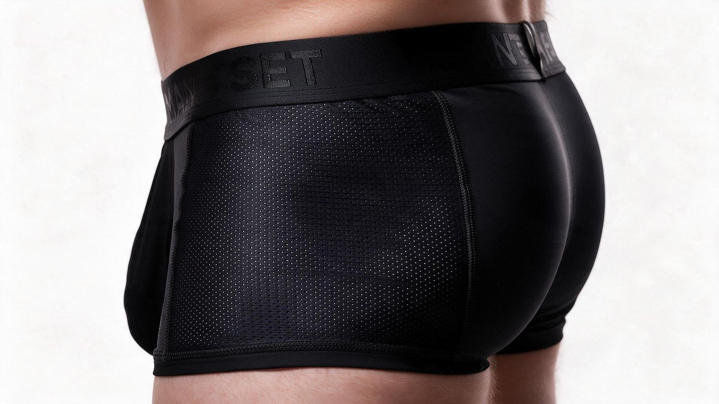 Mesh side panel, back view