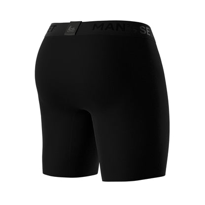 CoolCore Micromodal Boxer Briefs 6.7" OpenFly, Black