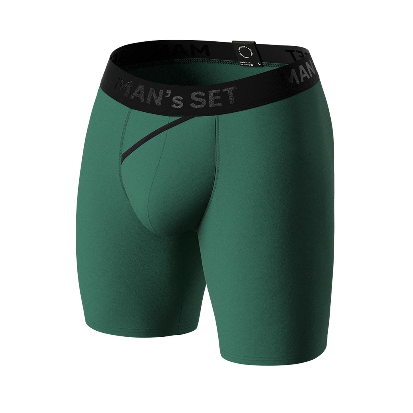 CoolCore Micromodal Boxer Briefs 6.7" OpenFly, Forest Green