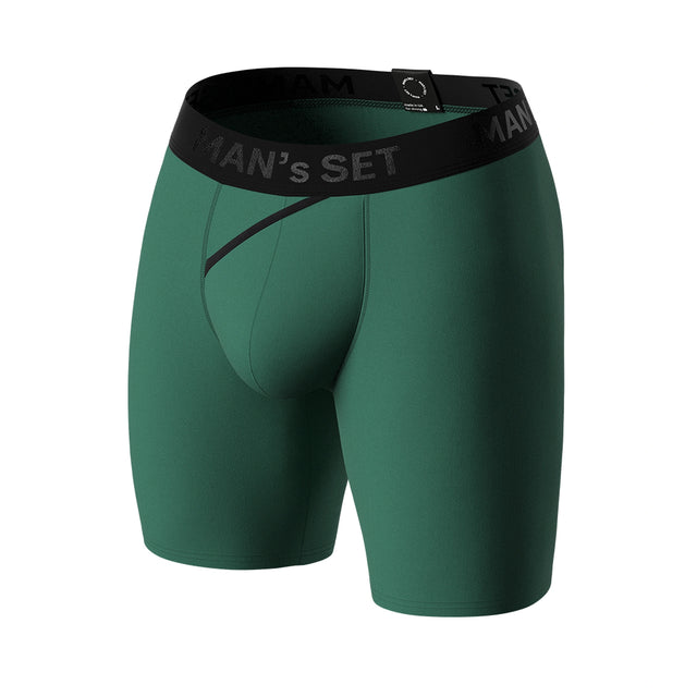 CoolCore Micromodal Boxer Brief 6.7" OpenFly, Forest Green