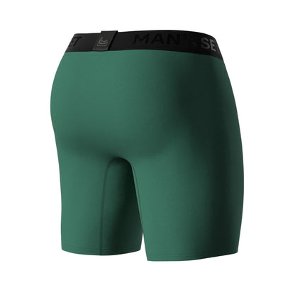 CoolCore Micromodal Boxer Briefs 6.7" OpenFly, Forest Green