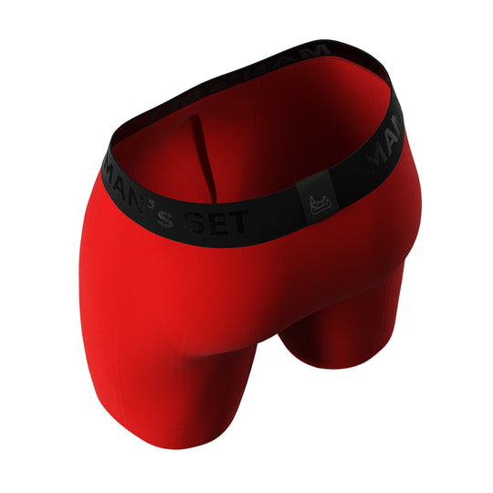 CoolCore Micromodal Boxer Brief 6.7" OpenFly, Red