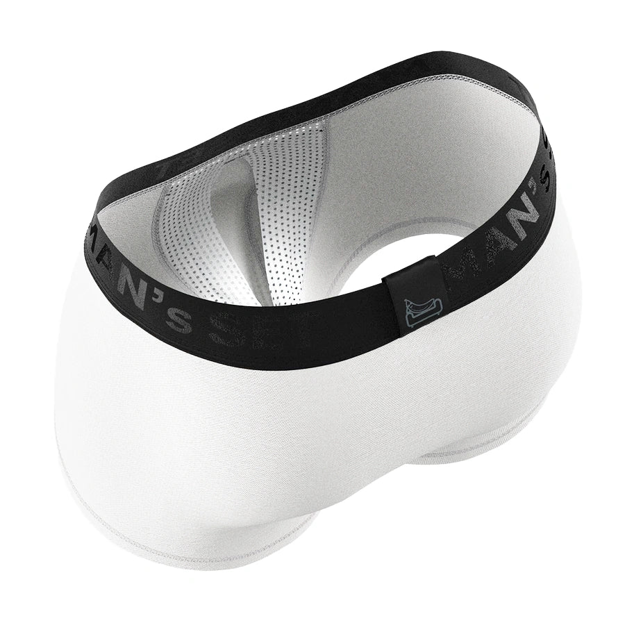 Men's Trunks AirFlow with Comfort Pouch in White, Interior View