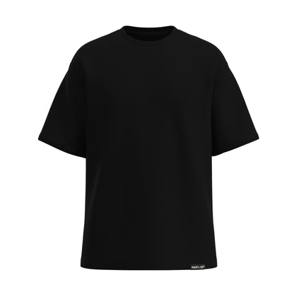 Soft Cotton Oversized T-Shirt, Black