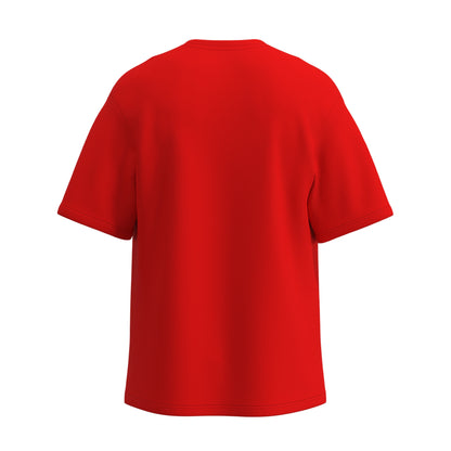 Soft Cotton Oversized T-Shirt, Red