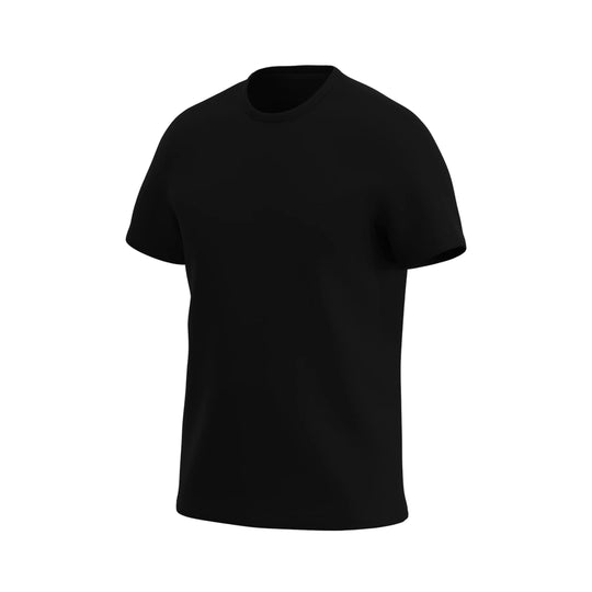 T-shirt super doux à col ras du cou pour enfants, noir