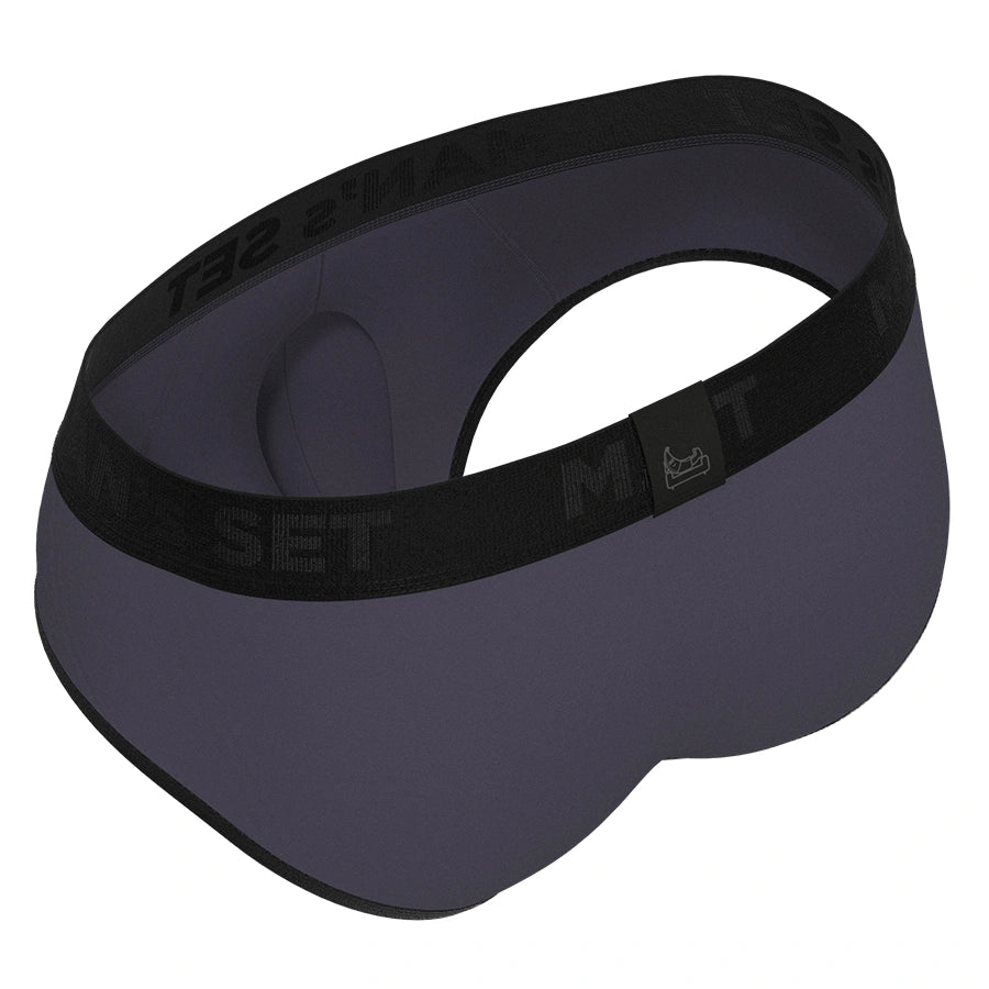 Men's CoolCore Micromodal Brief with no fly in Graphite Interior View