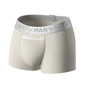 BreezeFlow Micromodal Trunk 3.6" Open Fly, Silver Series, Light Beige