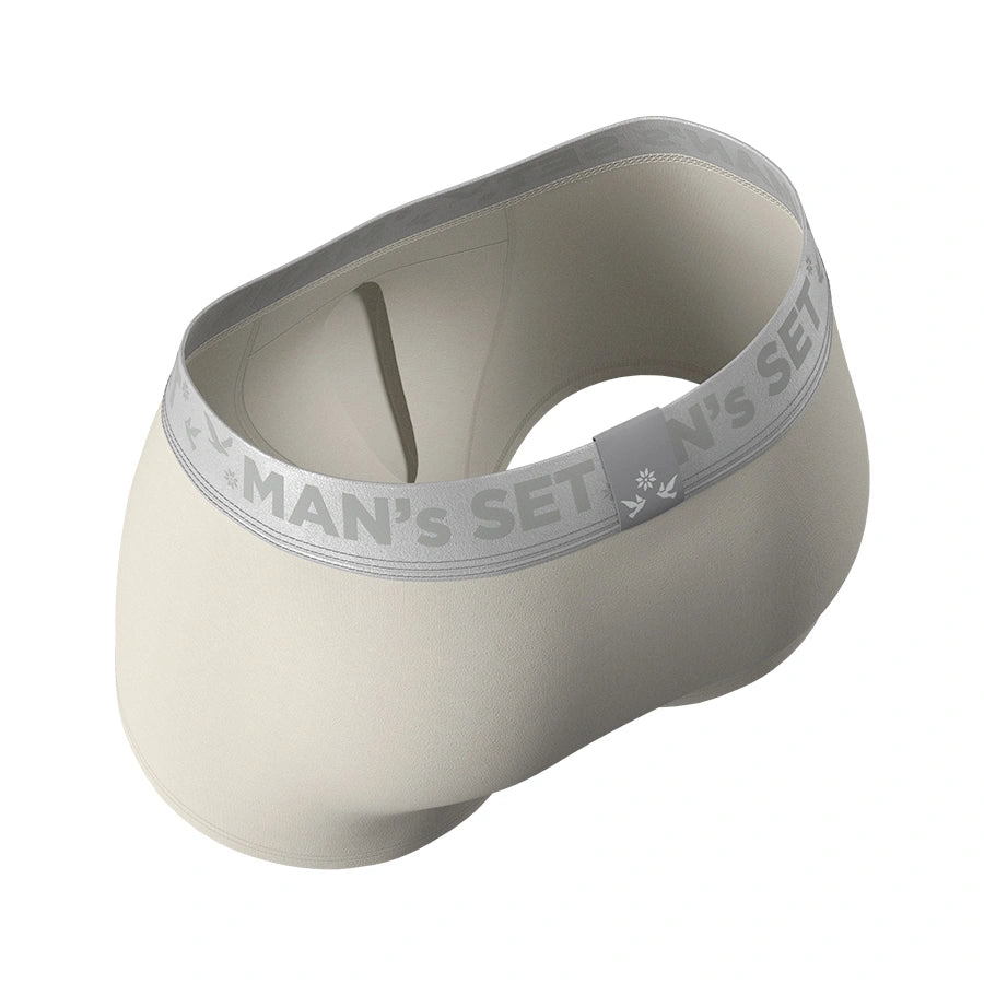 BreezeFlow Micromodal Trunk 3.6" Open Fly, Silver Series, Light Beige