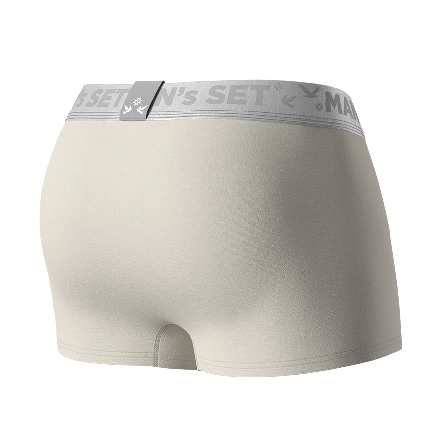 BreezeFlow Micromodal Trunk 3.6" Open Fly, Silver Series, Light Beige