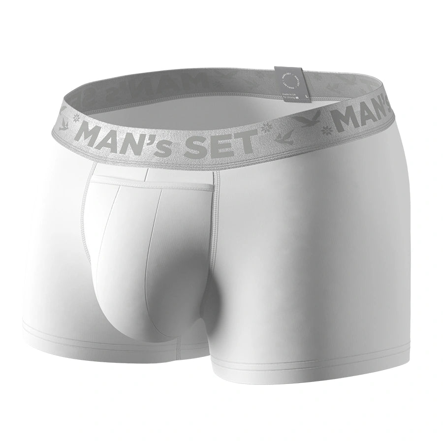 UltraSoft Trunk 3.6" Open Fly, Silver Series, White