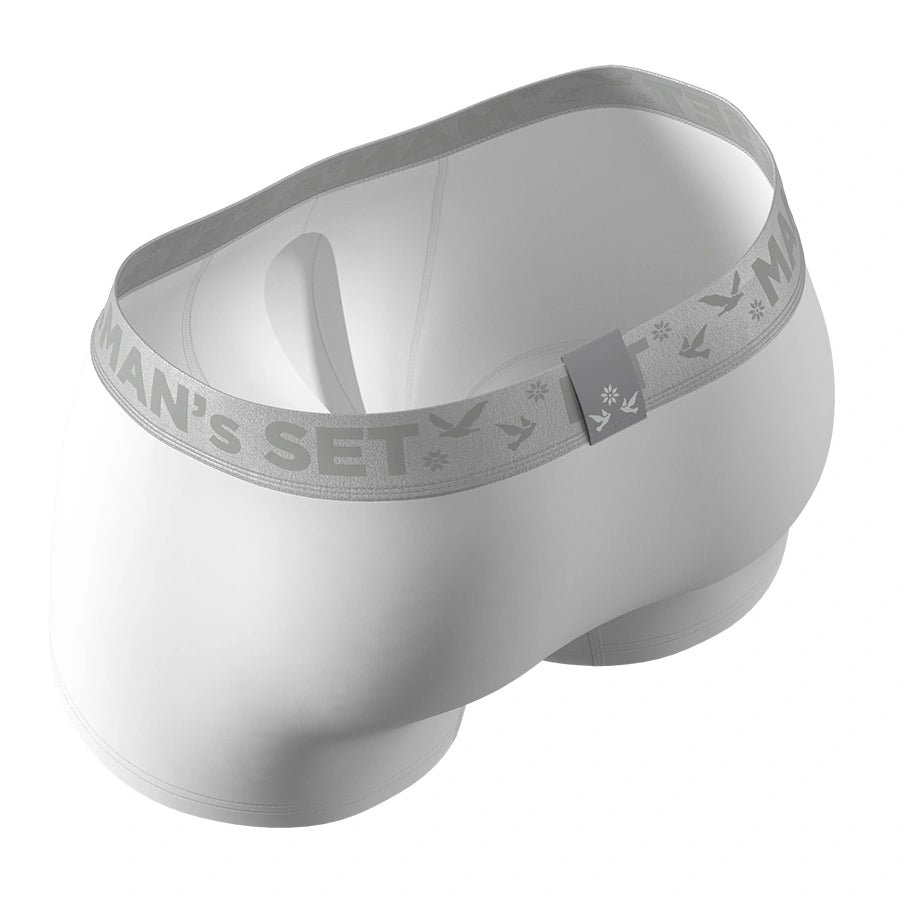 UltraSoft Trunk 3.6" Open Fly, Silver Series, White