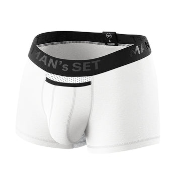 Men's Trunks AirFlow with Comfort Pouch in White, Front View