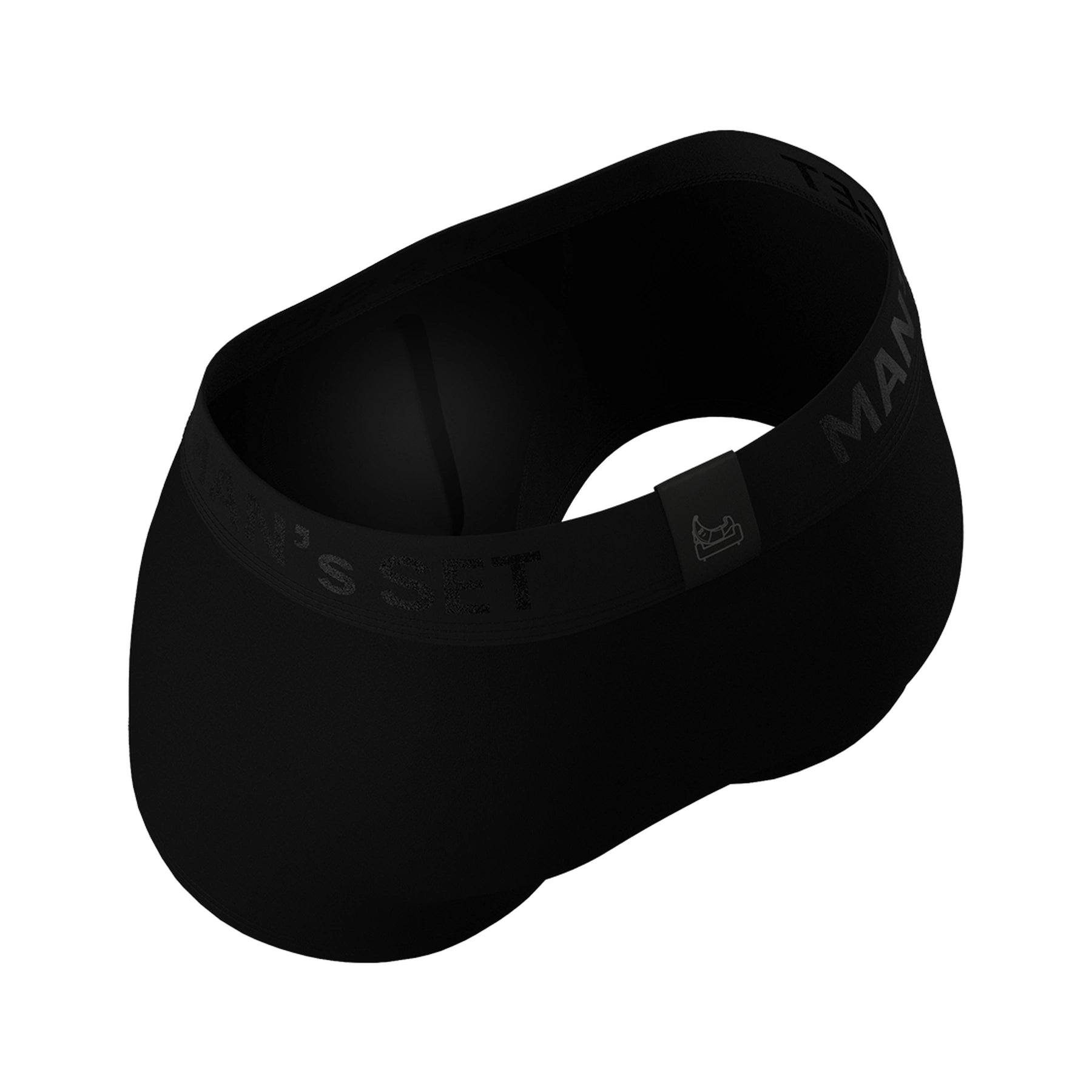 Men’s Trunks BreezeFlow with Breathable Cotton in Black, Interior View