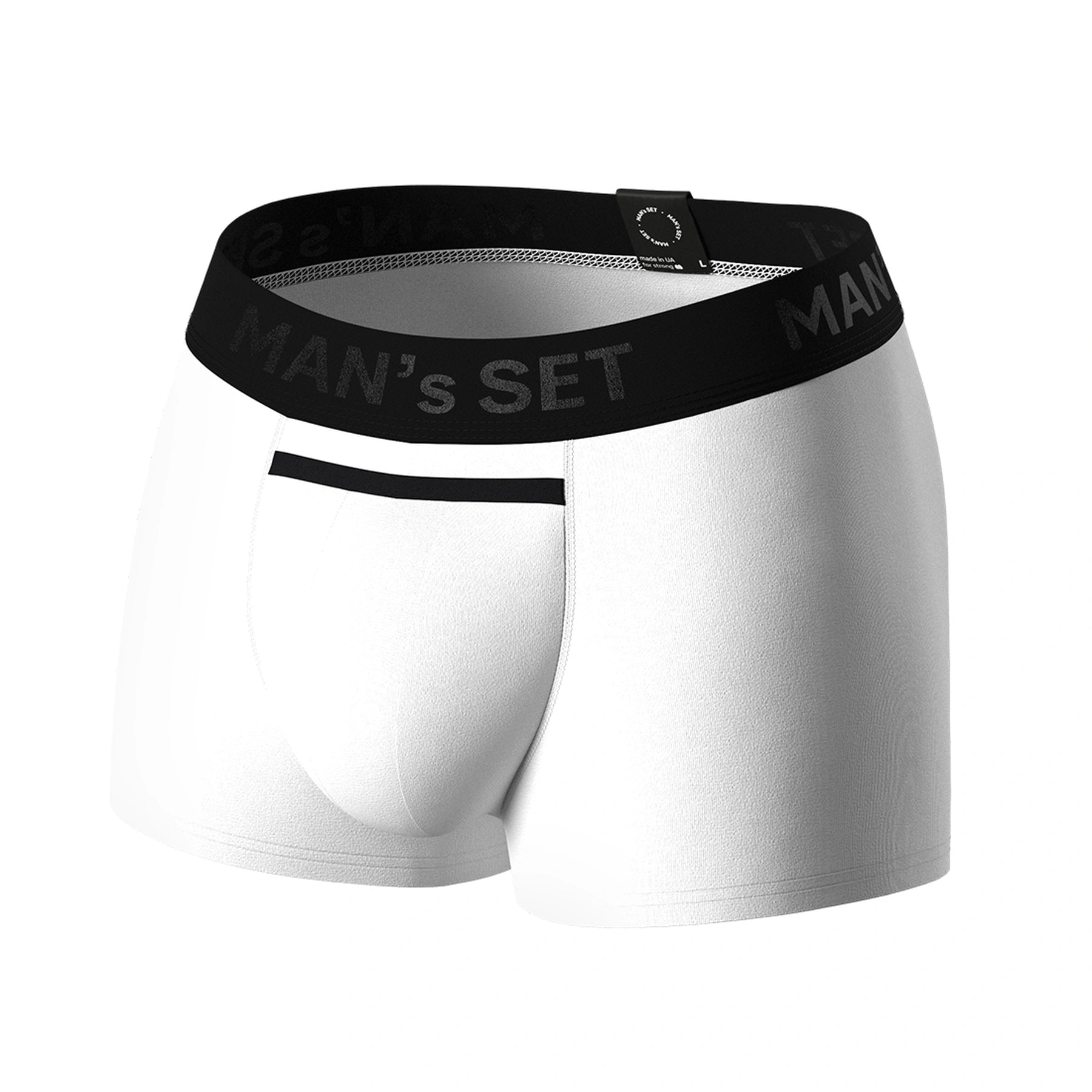 Men’s Trunks BreezeFlow with Silky Soft Micromodal in White, Front Angle