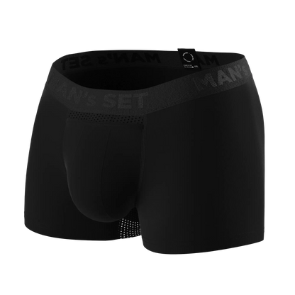 Men’s Anatomical Boxer Briefs Classic w/fly Light Plus – Experience Ultimate Breathability & Comfort, Black