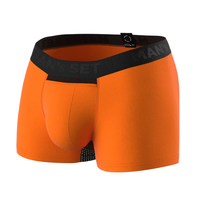 Men’s Anatomical Boxer Briefs Classic w/fly Light Plus – Experience Ultimate Breathability & Comfort, Orange