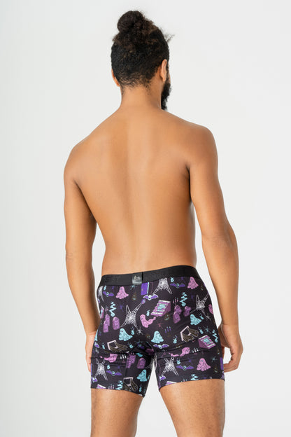 UltraSoft Boxer Briefs 7.6" OpenFly, Ghost Purple