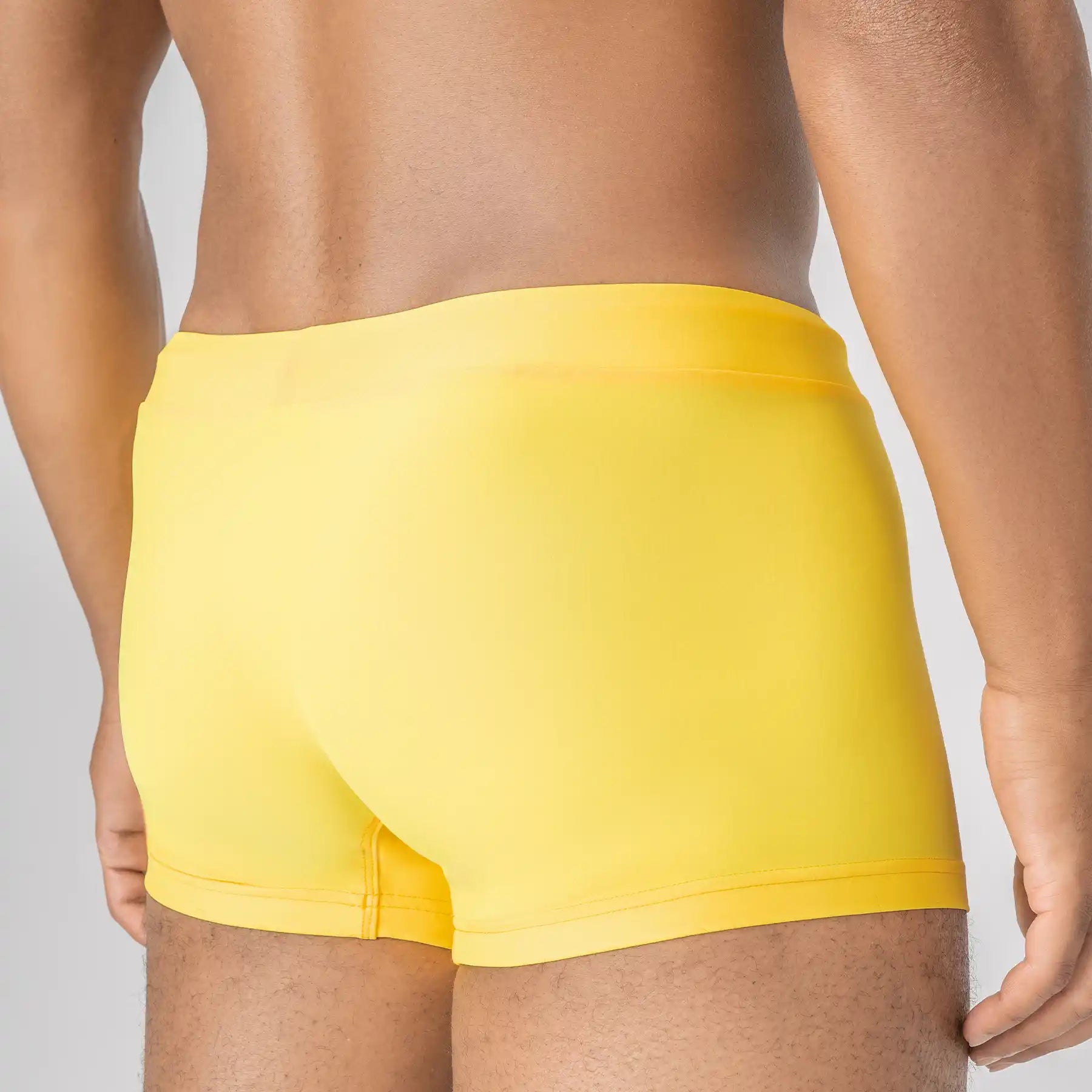 Anatomic Intimate 2.1 yellow men’s swim trunks by Man’s SET, comfortable fit, back view 
