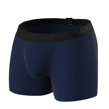 Men’s Anatomical Boxer Briefs – Intimate No Fly Plus, Navy