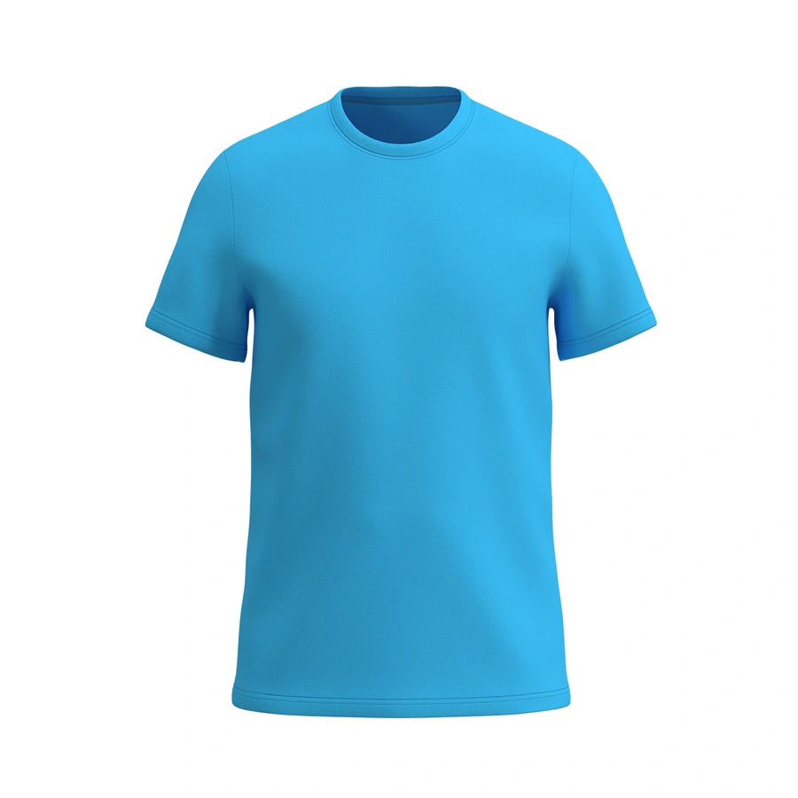 T-shirt de cou à l'équipage super doux pour enfants, aqua