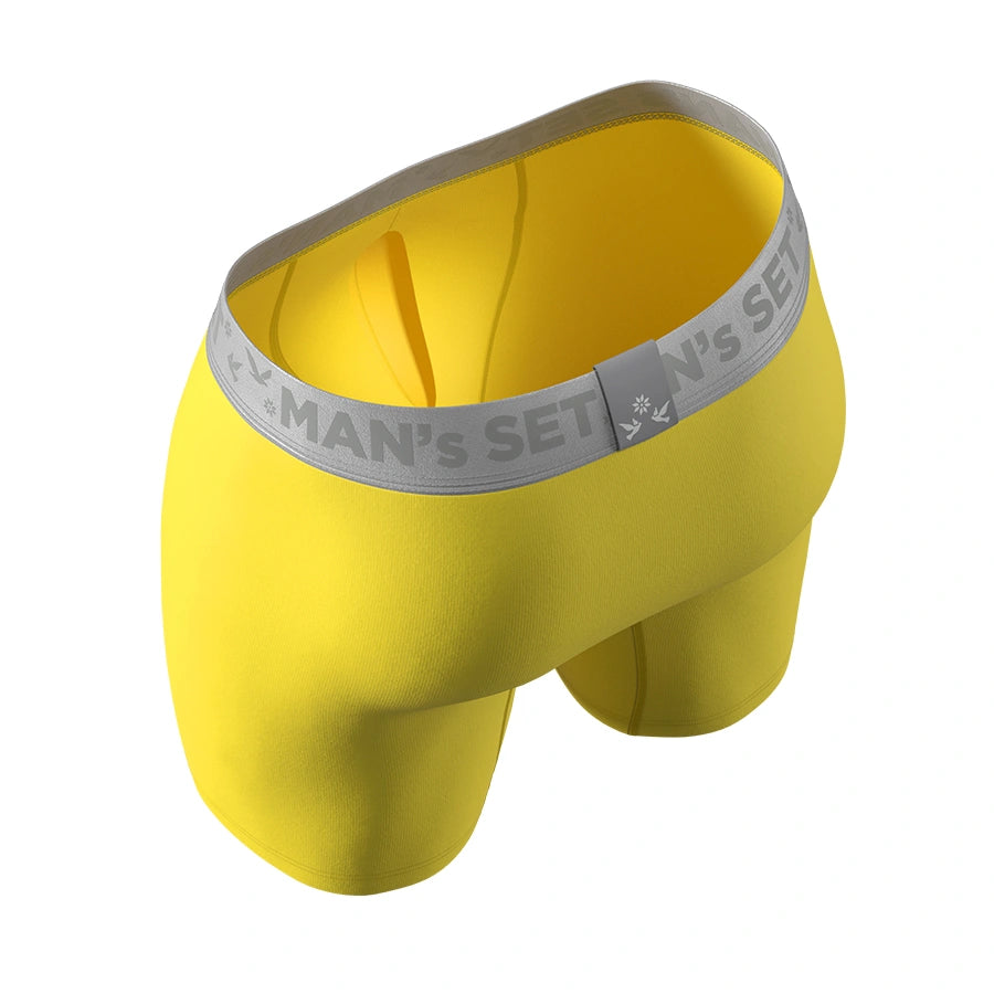 UltraSoft Boxer Brief 7.6" Open Fly, Silver Series, Yellow