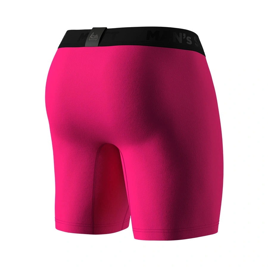 UltraSoft Boxer Brief 7.6" Open Fly, Raspberry