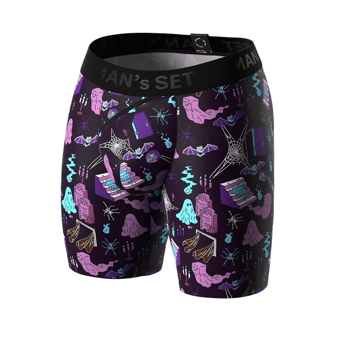 UltraSoft Boxer Briefs 7.6" OpenFly, Ghost Purple