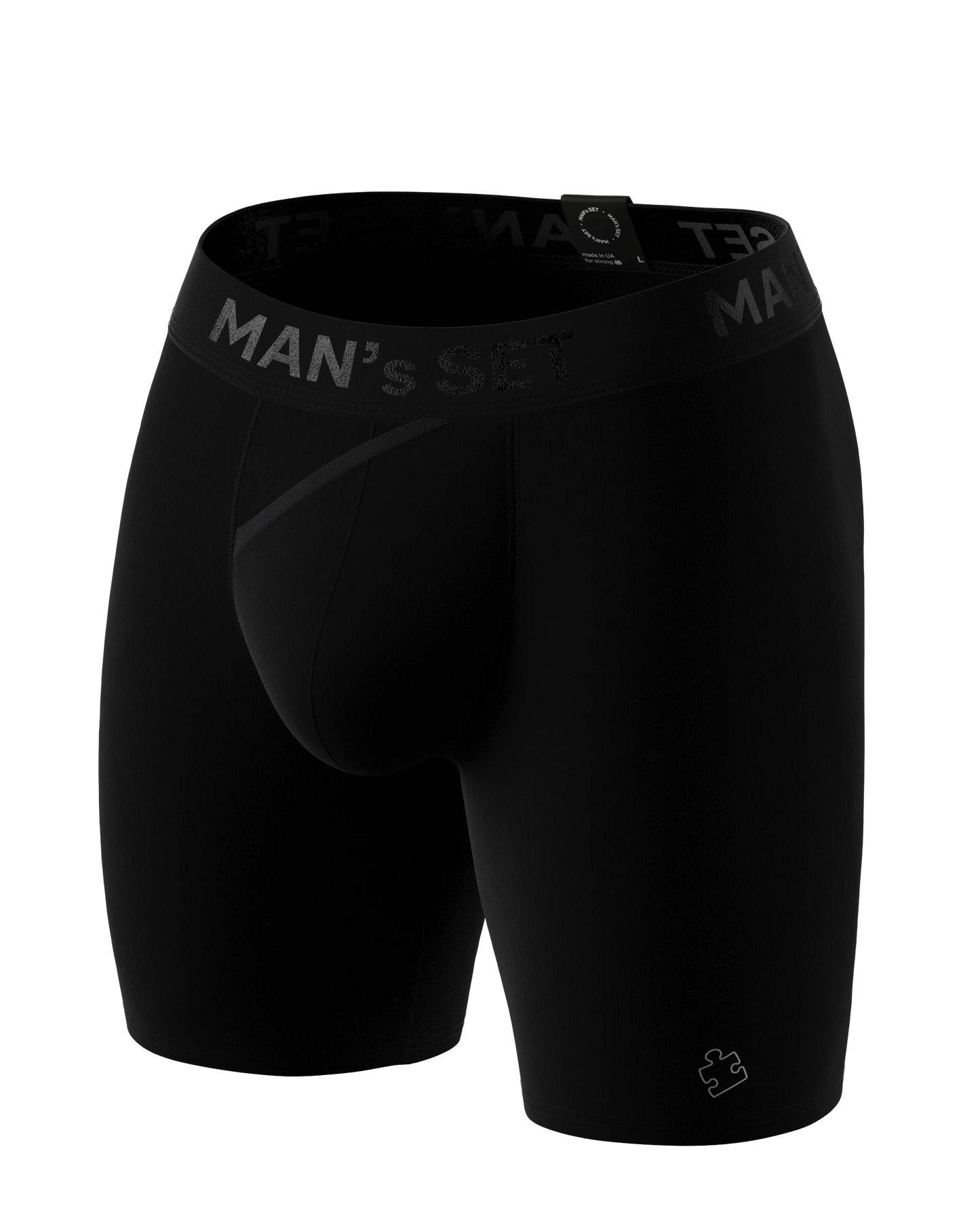 UltraSoft  Boxer Brief 7.6" OpenFly, Second Half Black