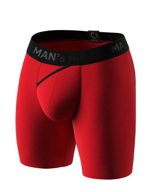 UltraSoft  Boxer Brief 7.6" OpenFly, Second Half Red