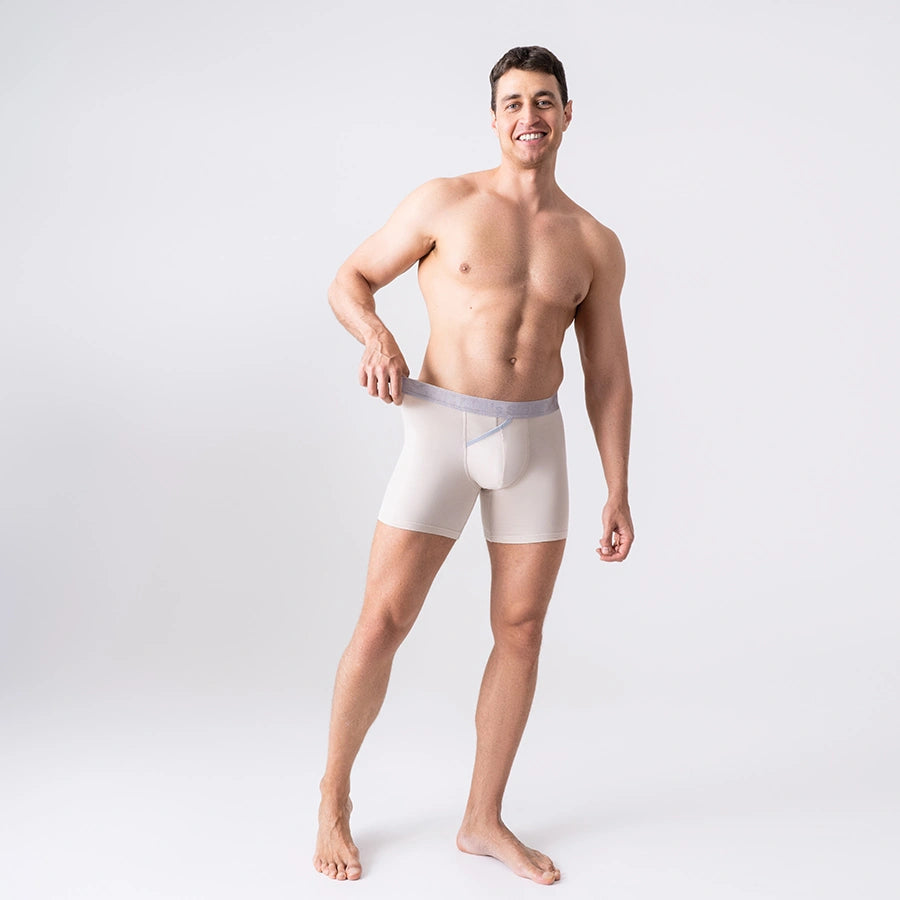 CoolCore Micromodal Boxer Brief 6.7" OpenFly, Noir
