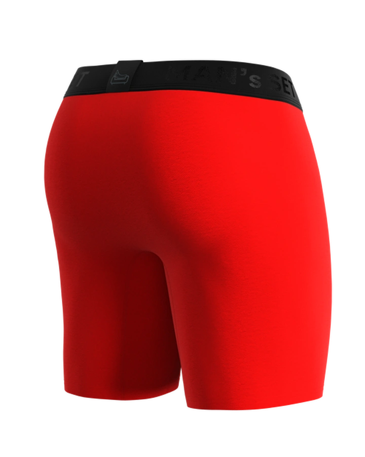 UltraSoft  Boxer Briefs 7.6" OpenFly, Red