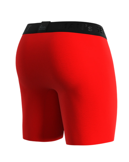 UltraSoft  Boxer Briefs 7.6" OpenFly, Red