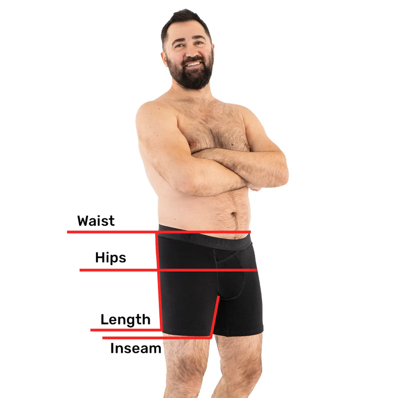 Man’s SET Plus-Size Long underwear size guide with waist, hips, length, and inseam measurements