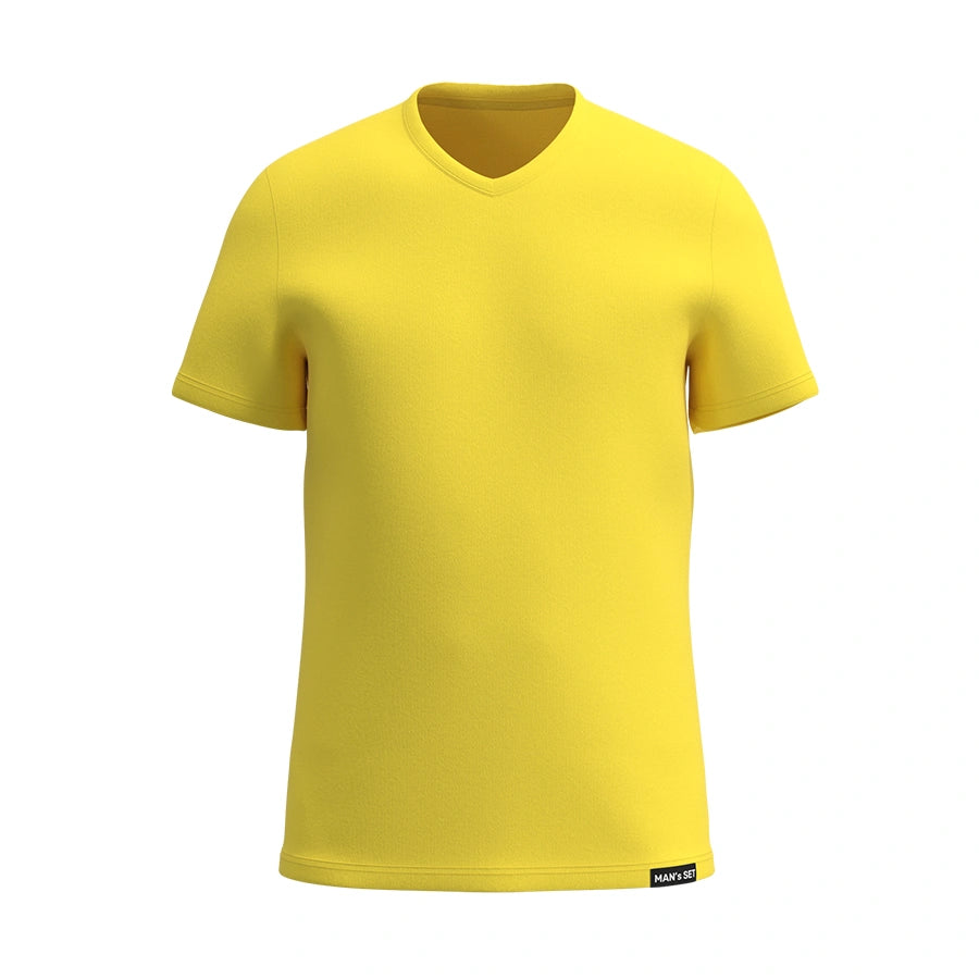 Super-soft V-Neck T-Shirt, Yellow