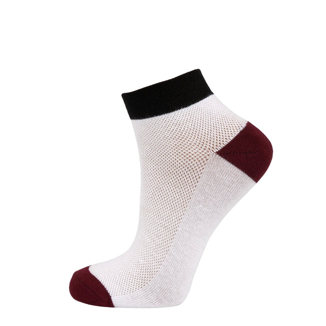 Low Cut Sock Kids, White with Red