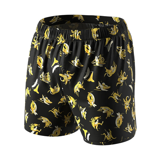 Loose Fit Boxer TENCEL™, 3.2"  – “Bananas After Dark 18+” (Black)