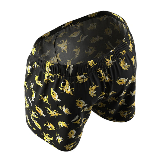 Loose Fit Boxer TENCEL™, 3.2"  – “Bananas After Dark 18+” (Black)