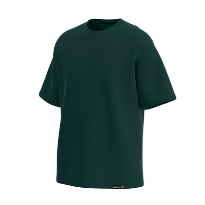 Soft Cotton Oversized T-Shirt, Forest Green