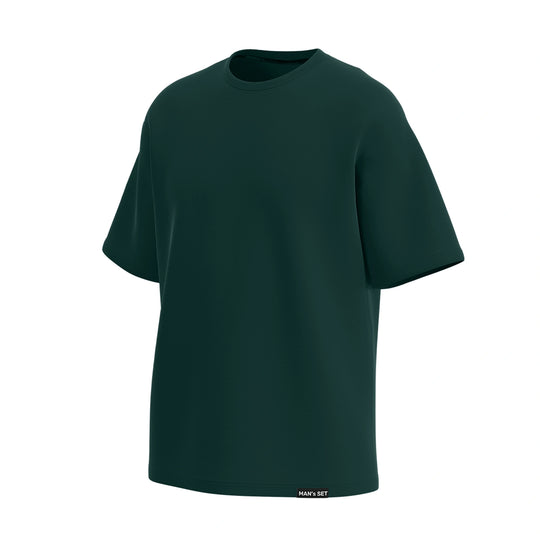 Soft Cotton Oversized T-Shirt, Forest Green