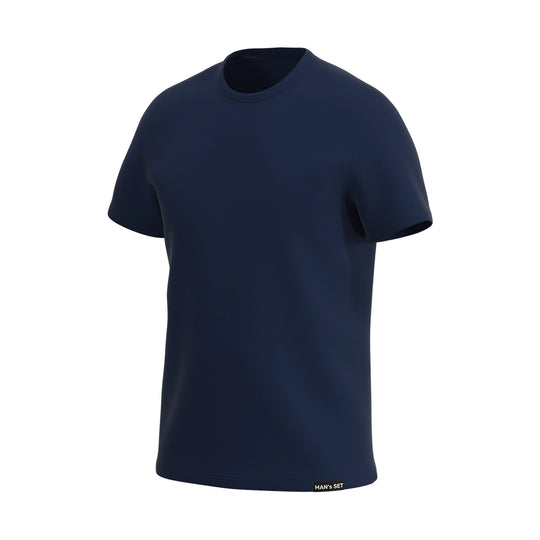 Basic U-neck Plus – Your Ultimate Everyday Essential, Navy