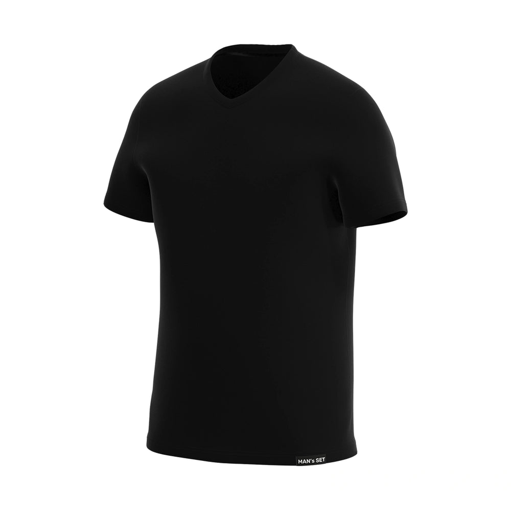 Basic V-neck Plus – Everyday Comfort & Style (4XL–8XL), Black