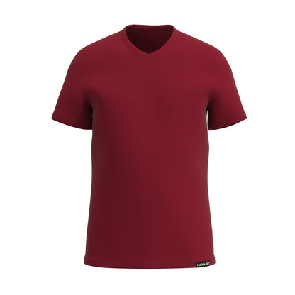 Super-soft V-Neck T-Shirt, Burgundy