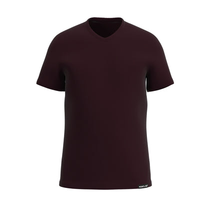 Super-soft V-Neck T-Shirt, Plum