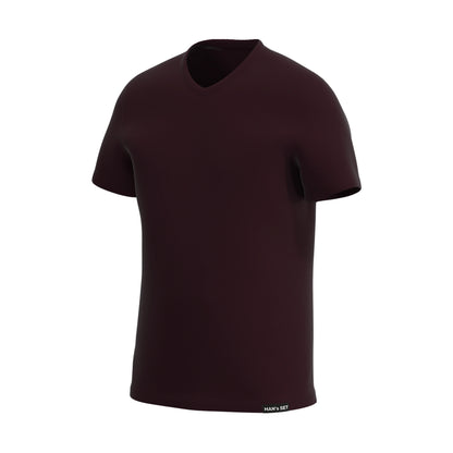 Super-soft V-Neck T-Shirt, Plum